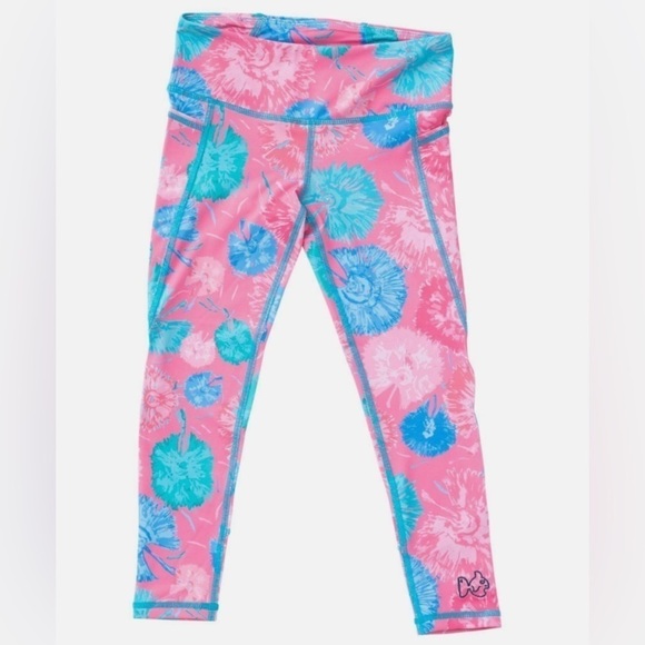 NWT Prodoh Pink Palm Leggings Size 12 - Picture 1 of 3